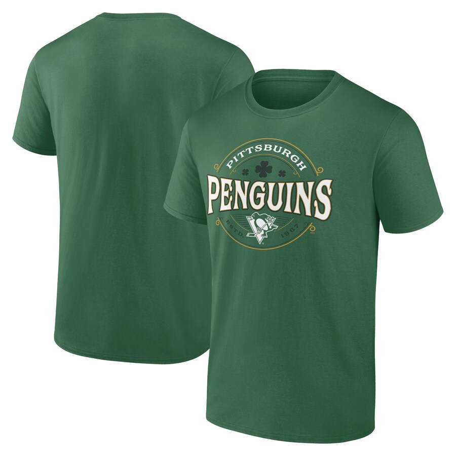Men's Pittsburgh Penguins Kelly Green St. Patrick's Day Lucky T-Shirt