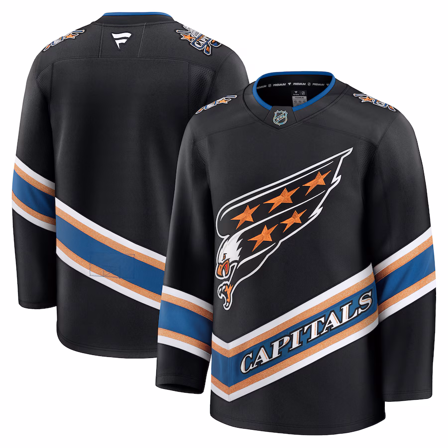 Men's Washington Capitals Fanatics Black Alternate 50th Anniversary Premium Jersey