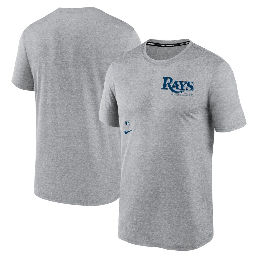 Men's Tampa Bay Rays Nike Heather Charcoal Authentic Collection Early Work Tri-Blend Performance T-Shirt