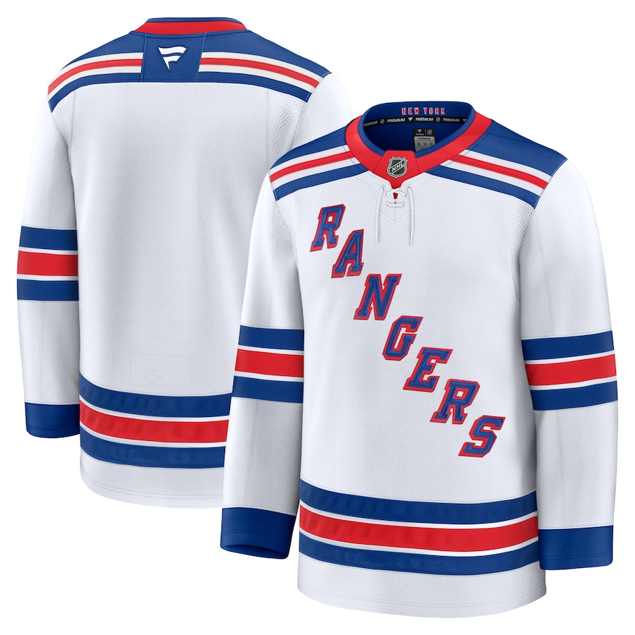 Men's New York Rangers Fanatics White Away Premium Jersey