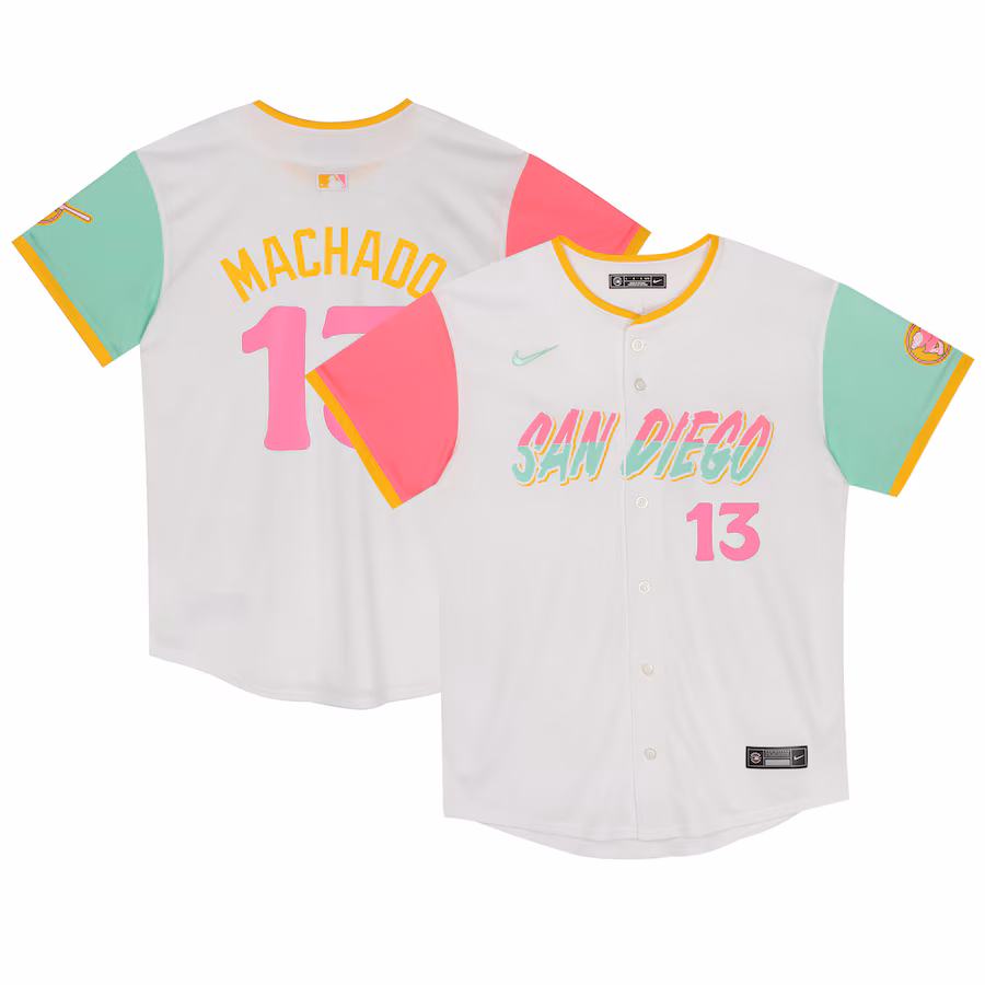 Preschool San Diego Padres Manny Machado Nike White City Connect Limited Player Jersey