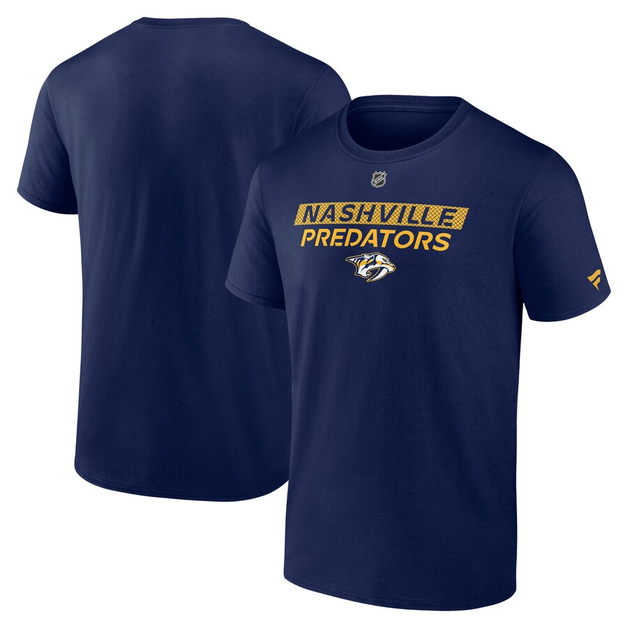 Men's Nashville Predators Fanatics Navy Authentic Pro Core Primary T-Shirt