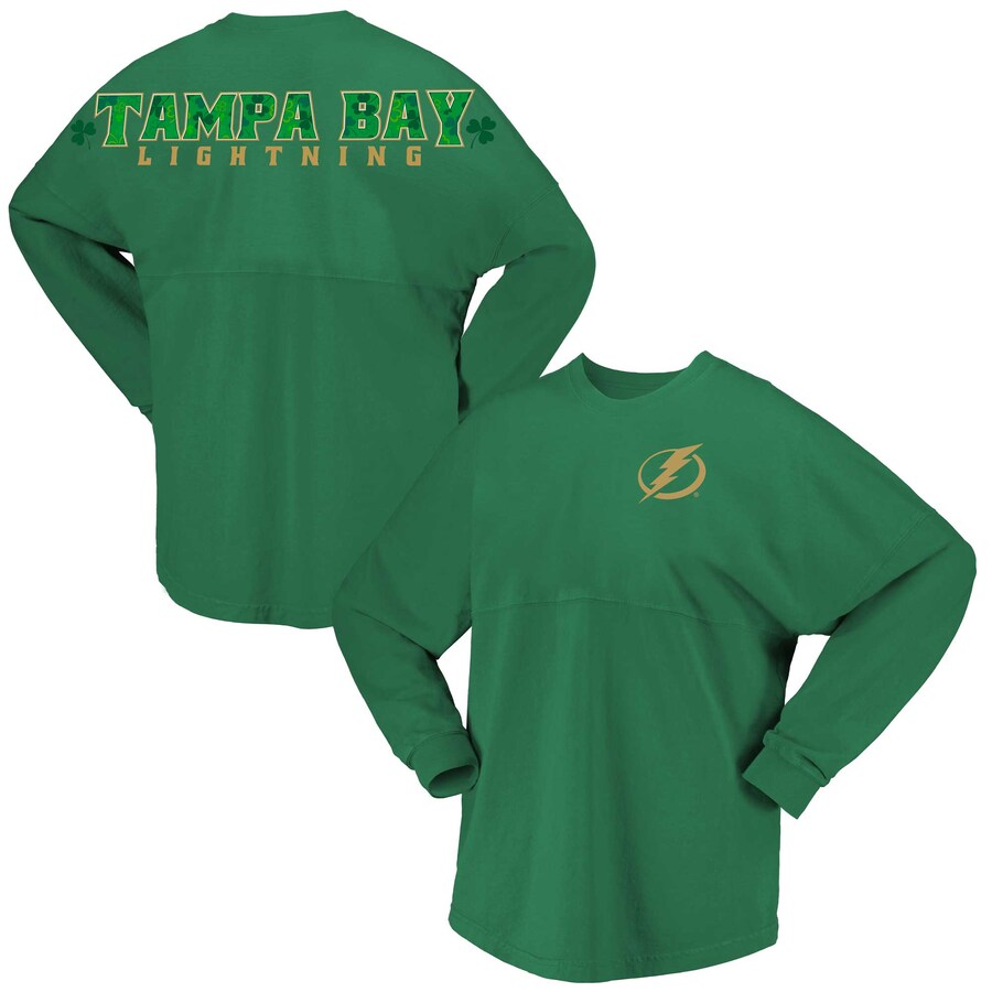 Women's Tampa Bay Lightning Fanatics Kelly Green St. Patrick's Day Spirit Jersey T-Shirt