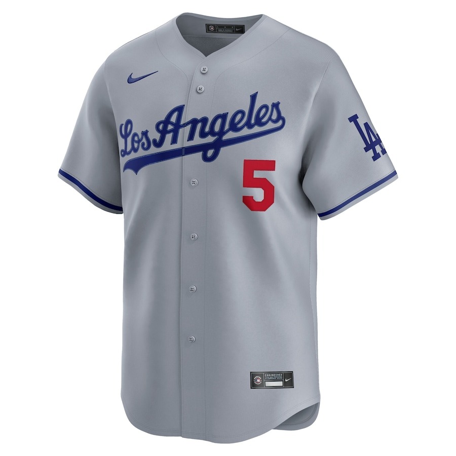 Men's Los Angeles Dodgers Freddie Freeman Nike Gray Alternate Elite Player Jersey