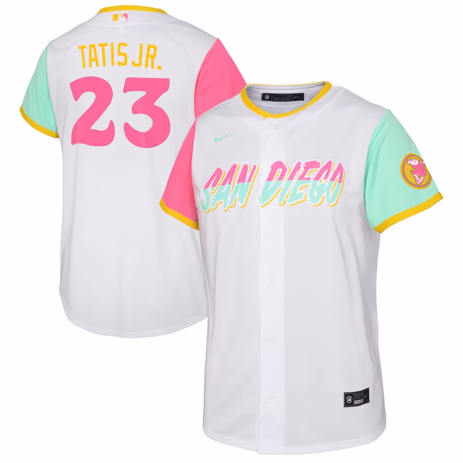 Toddler San Diego Padres Fernando Tatis Jr. Nike White City Connect Replica Player Jersey