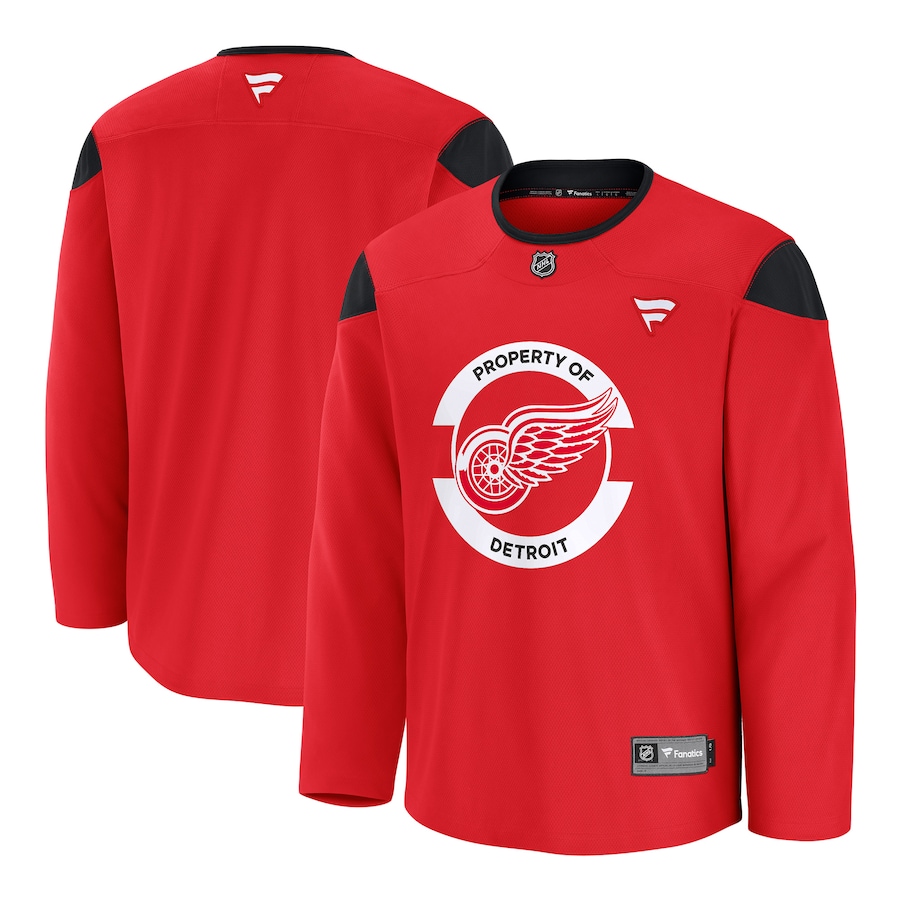 Men's Detroit Red Wings Fanatics Red Home Practice Jersey