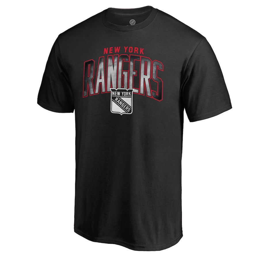 Men's New York Rangers Black Arch Smoke T-Shirt