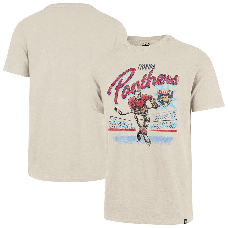 Men's Florida Panthers '47 Natural Hockey Player Golden Age Scrum T-Shirt