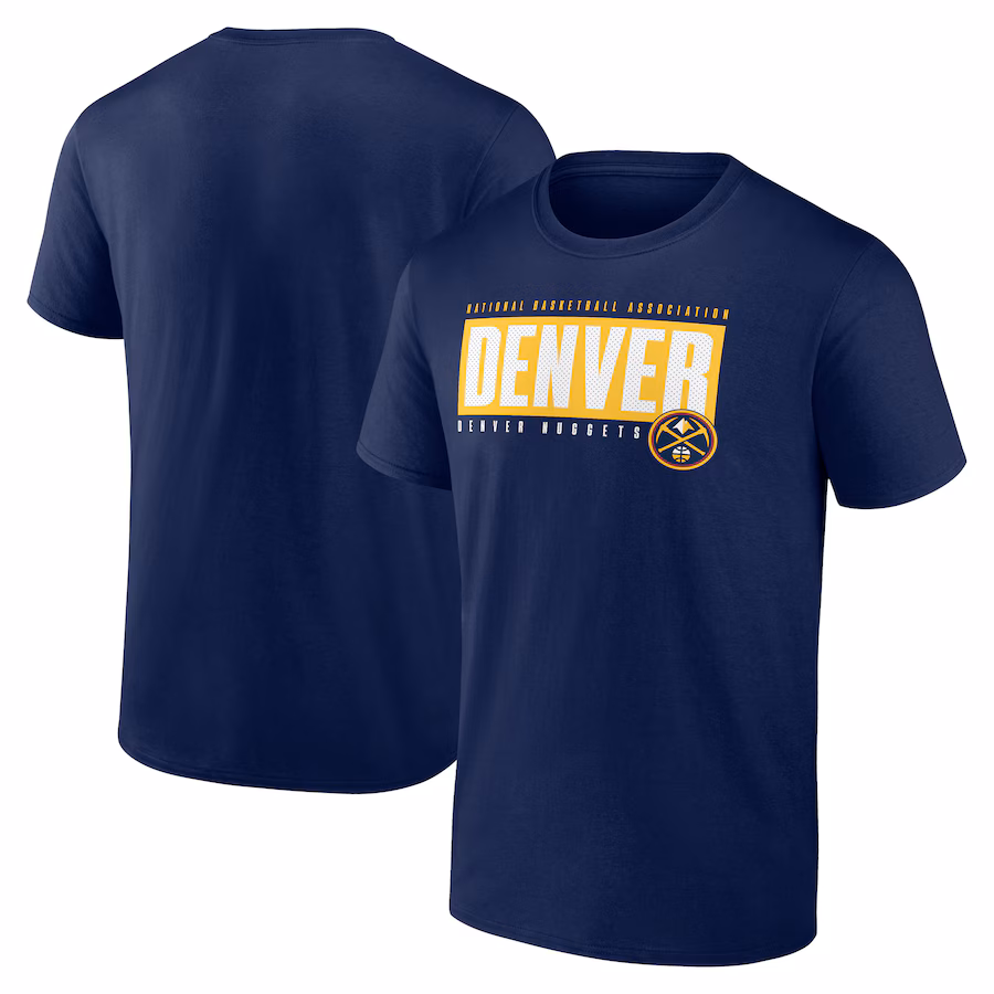 Men's Denver Nuggets Fanatics Navy Box Out T-Shirt