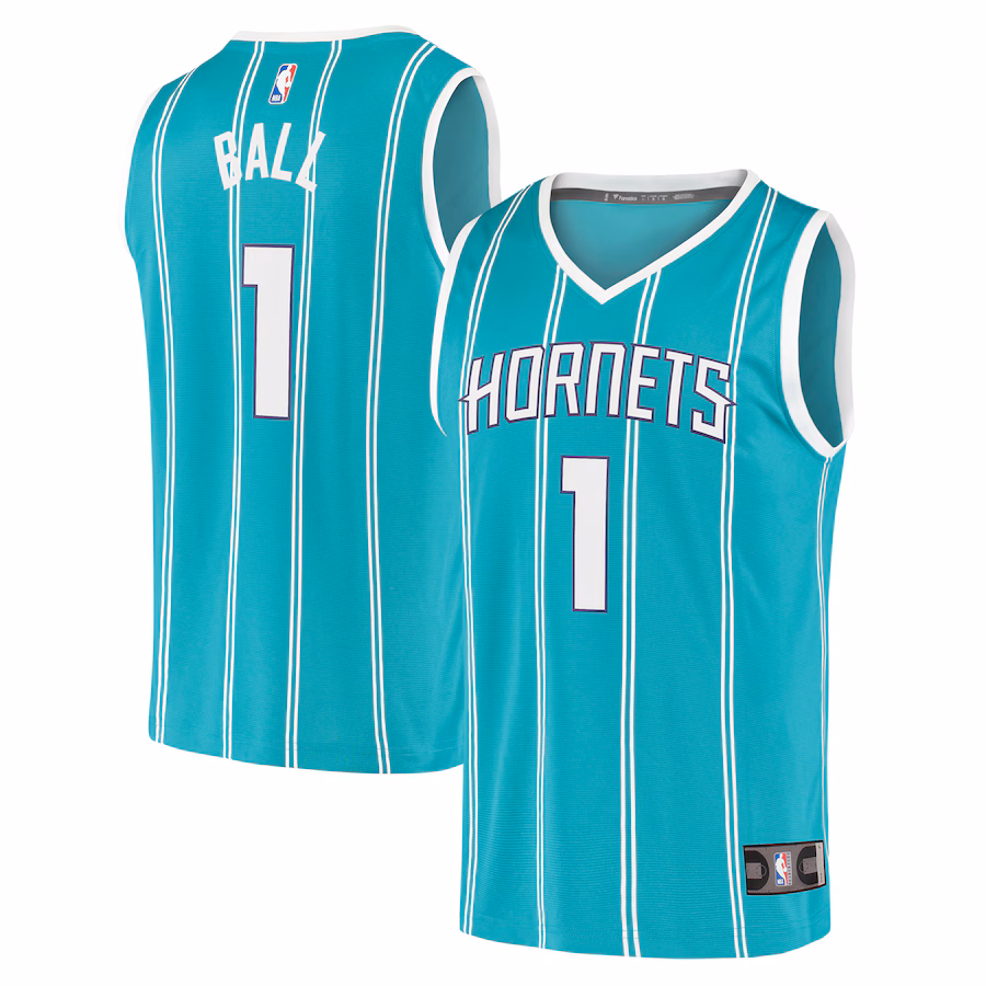Men's Charlotte Hornets LaMelo Ball Fanatics Teal Fast Break Replica Jersey - Icon Edition
