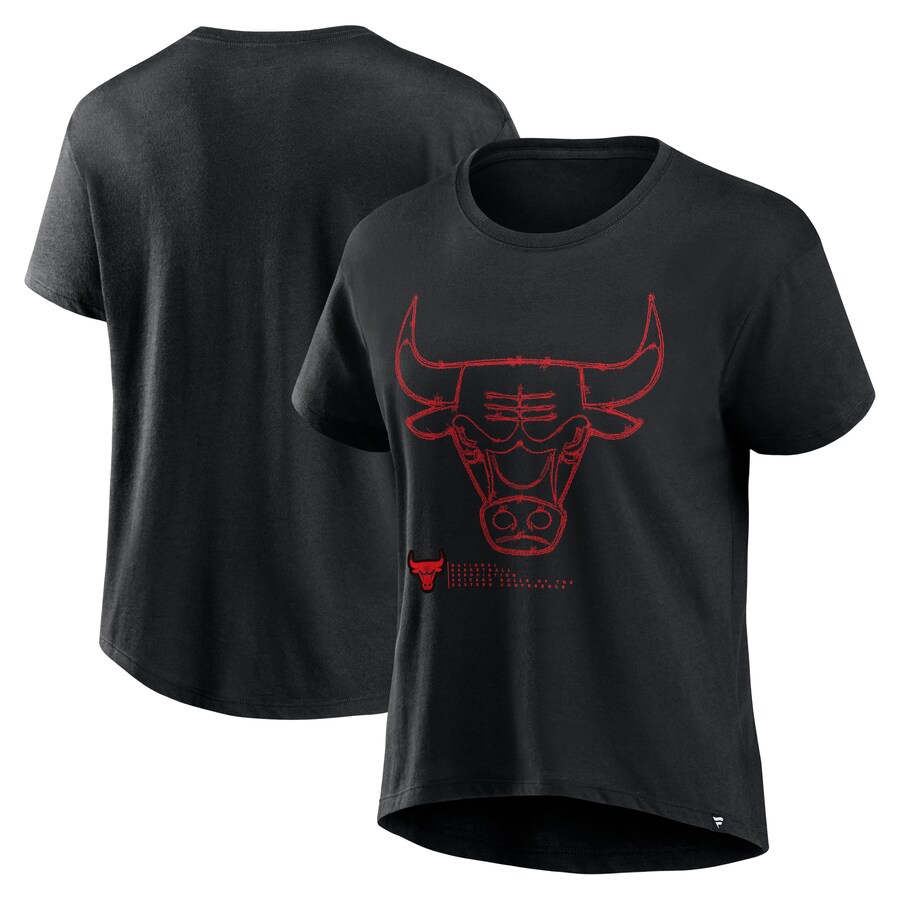 Women's Chicago Bulls Fanatics Black Hand Check T-Shirt