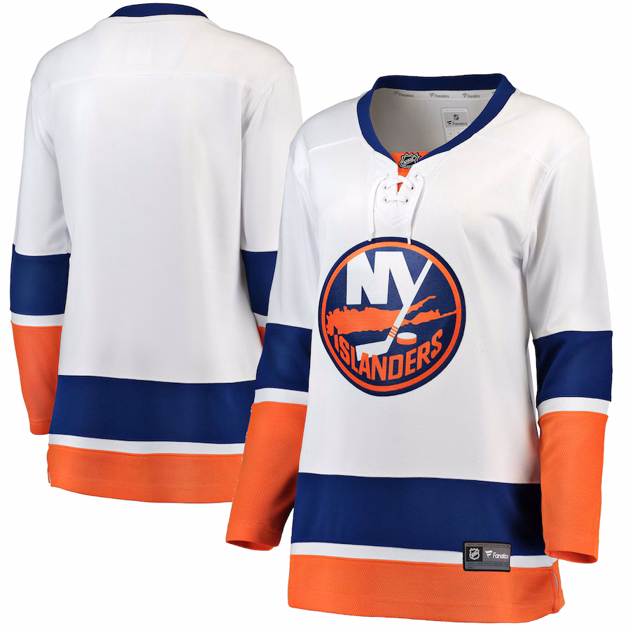 Women's New York Islanders Fanatics White Away Breakaway Jersey
