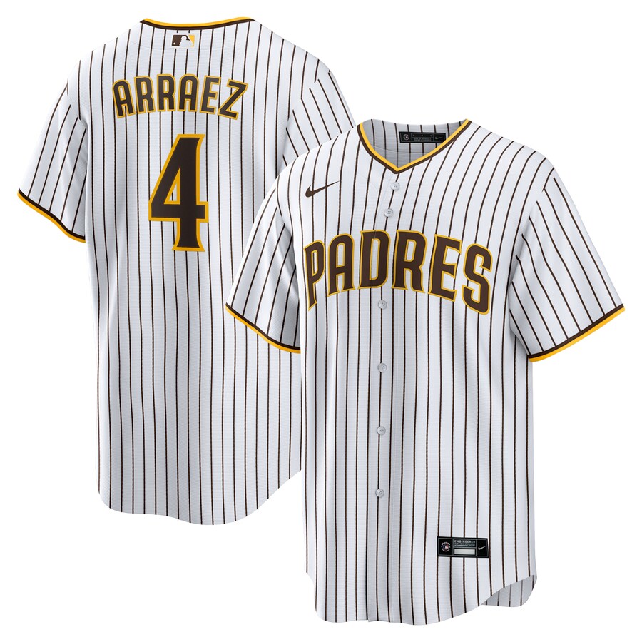 Men's San Diego Padres Luis Arraez Nike White Home Replica Jersey