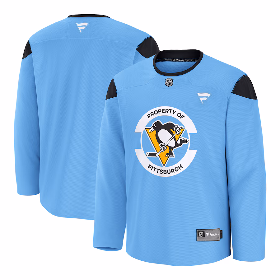 Men's Pittsburgh Penguins Fanatics Blue Home Practice Jersey