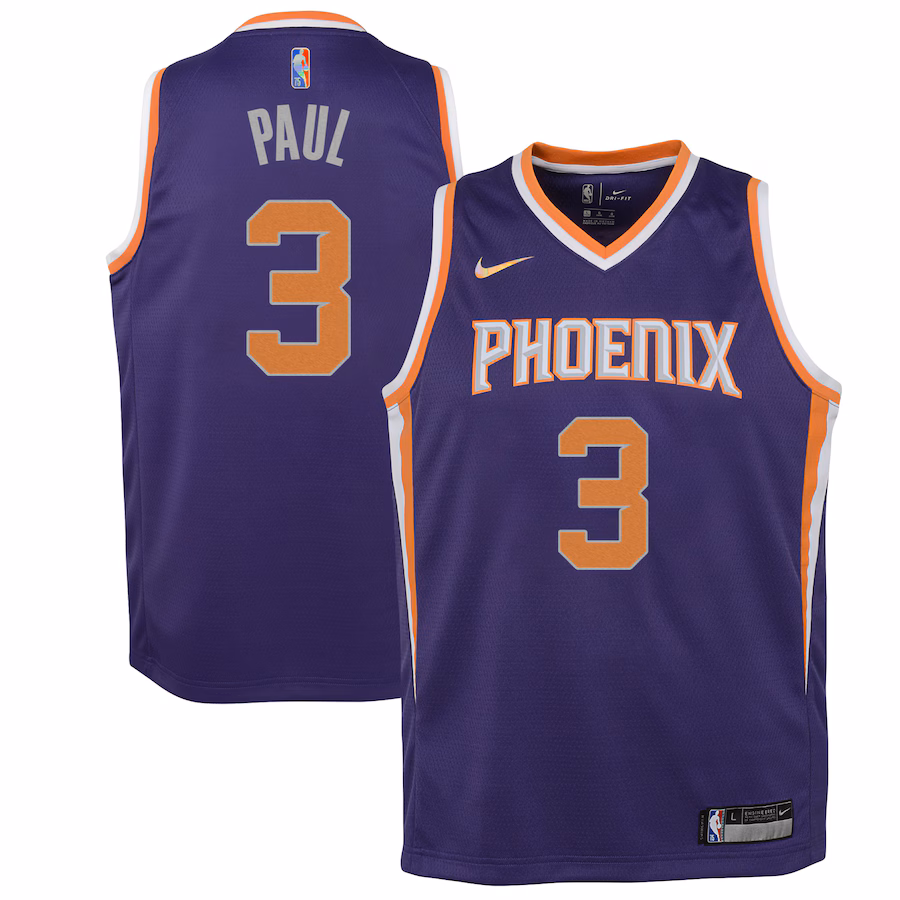 Youth Phoenix Suns Chris Paul Nike Purple 2021/22 Diamond Swingman Jersey - Icon Edition