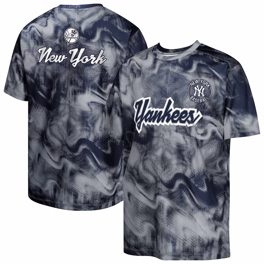 Youth New York Yankees Navy/Gray Pinch Hitter T-Shirt