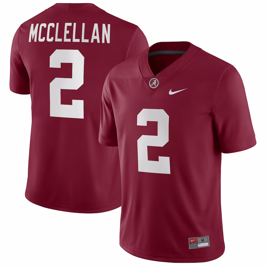 Jase McClellan Alabama Crimson Tide Nike Player Game Jersey - Crimson