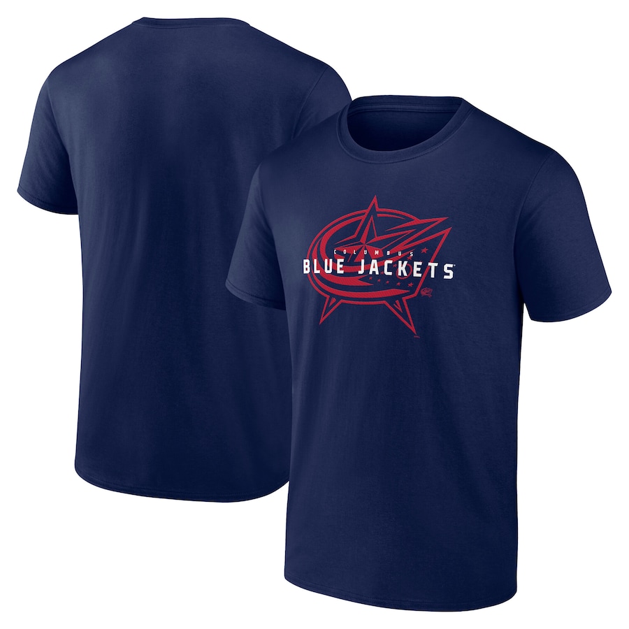 Men's Columbus Blue Jackets Navy Coordinate T-Shirt