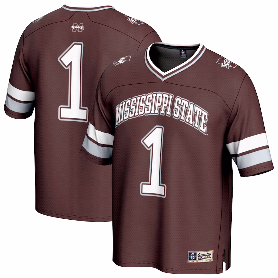 GameDay Greats #1 Maroon Mississippi State Bulldogs Lightweight Collegiate Football Fashion Jersey