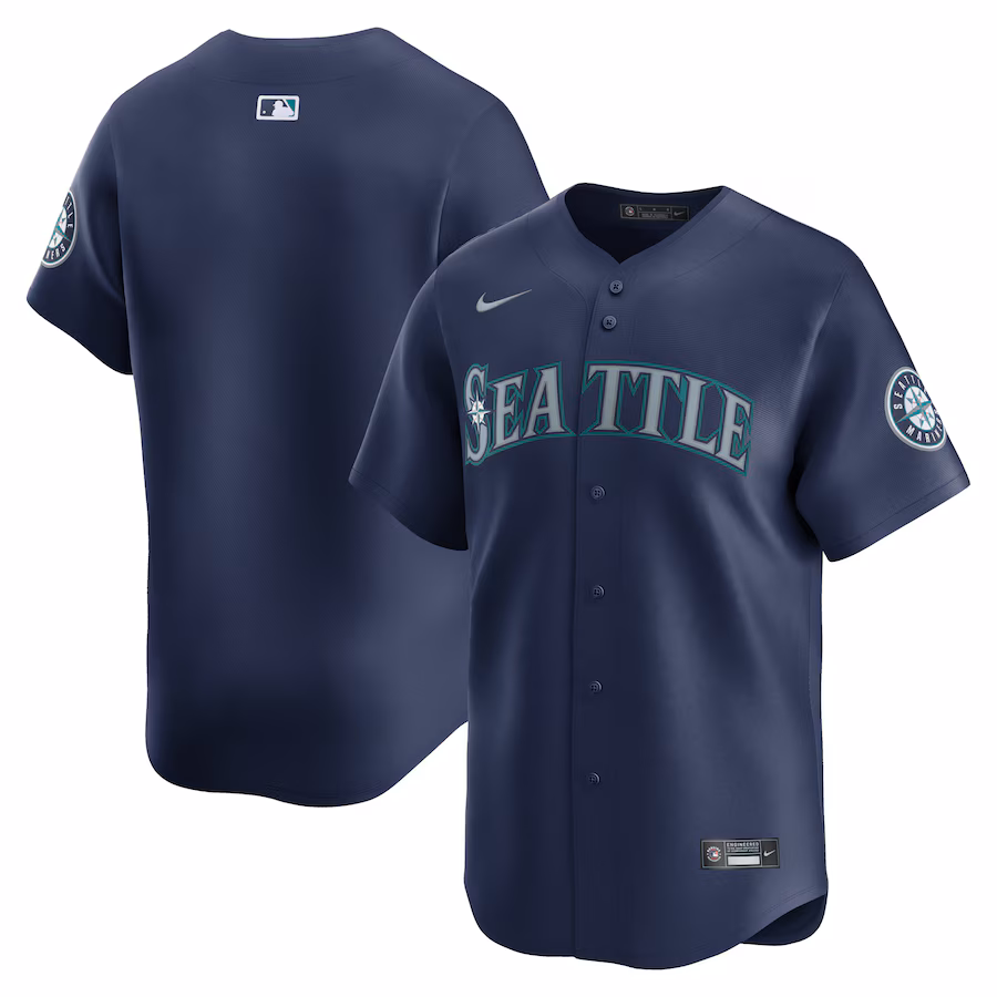 Men's Seattle Mariners Nike Navy Road Limited Jersey