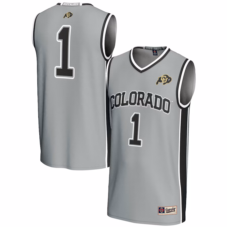 GameDay Greats  Gray #1 Colorado Buffaloes Replica Lightweight Basketball Jersey