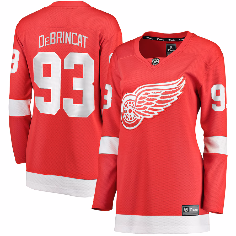 Women's Detroit Red Wings Alex DeBrincat Fanatics Red Home Premier Breakaway Player Jersey