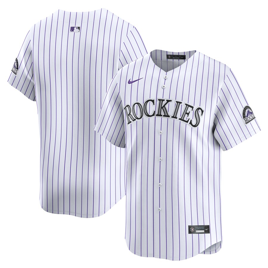 Men's Colorado Rockies Nike White Home Limited Player Jersey