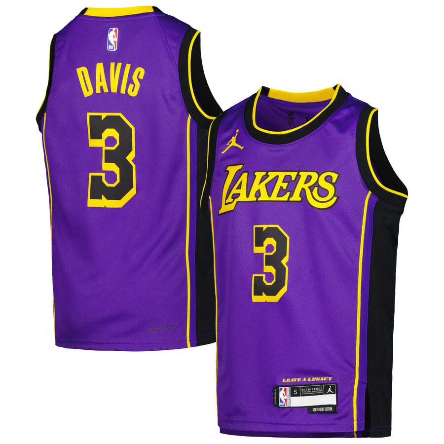 Youth Los Angeles Lakers Anthony Davis Jordan Brand Purple Swingman Jersey - Statement Edition