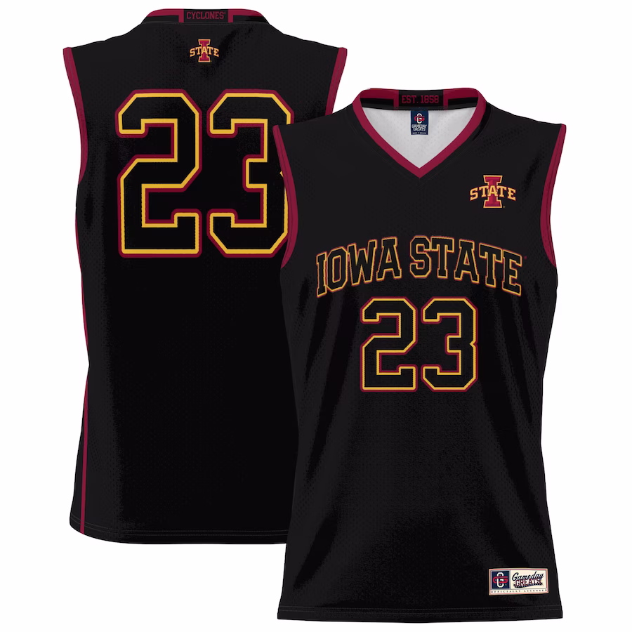 #23 Iowa State Cyclones GameDay Greats Unisex Lightweight Basketball Jersey - Black