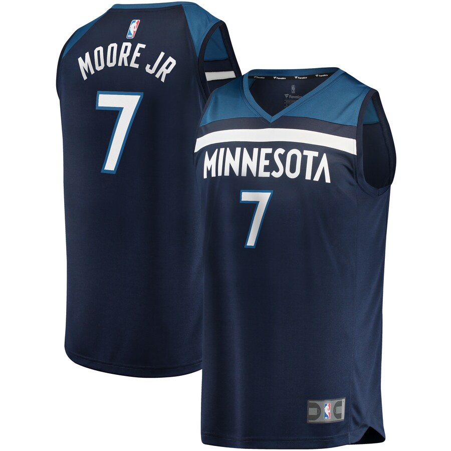 Men's Minnesota Timberwolves Wendell Moore Jr. Fanatics Navy 2022 NBA Draft First Round Pick Fast Break Replica Player Jersey Icon - Edition