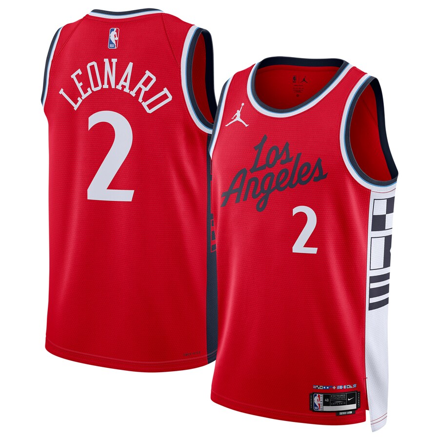 Unisex LA Clippers Kawhi Leonard Jordan Brand Red 2024/25 Swingman Jersey - Statement Edition