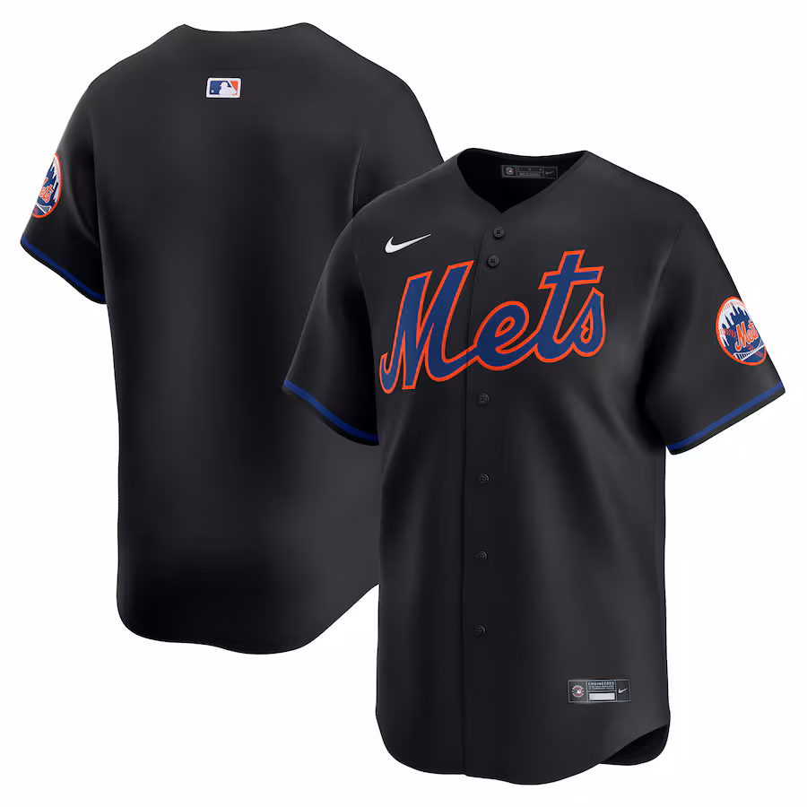 Men's New York Mets Nike Black Alternate Limited Jersey