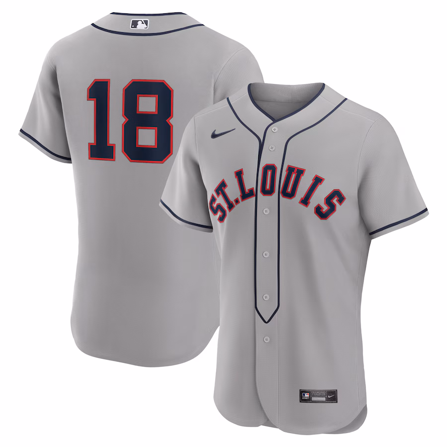 Men's St. Louis Cardinals Jordan Walker Nike Gray 2024 Rickwood Classic Authentic Player Jersey