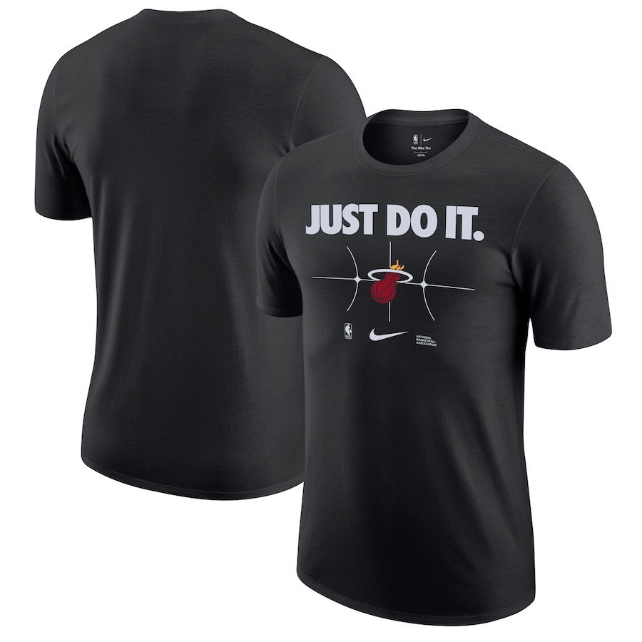 Men's Miami Heat Nike Black Just Do It T-Shirt