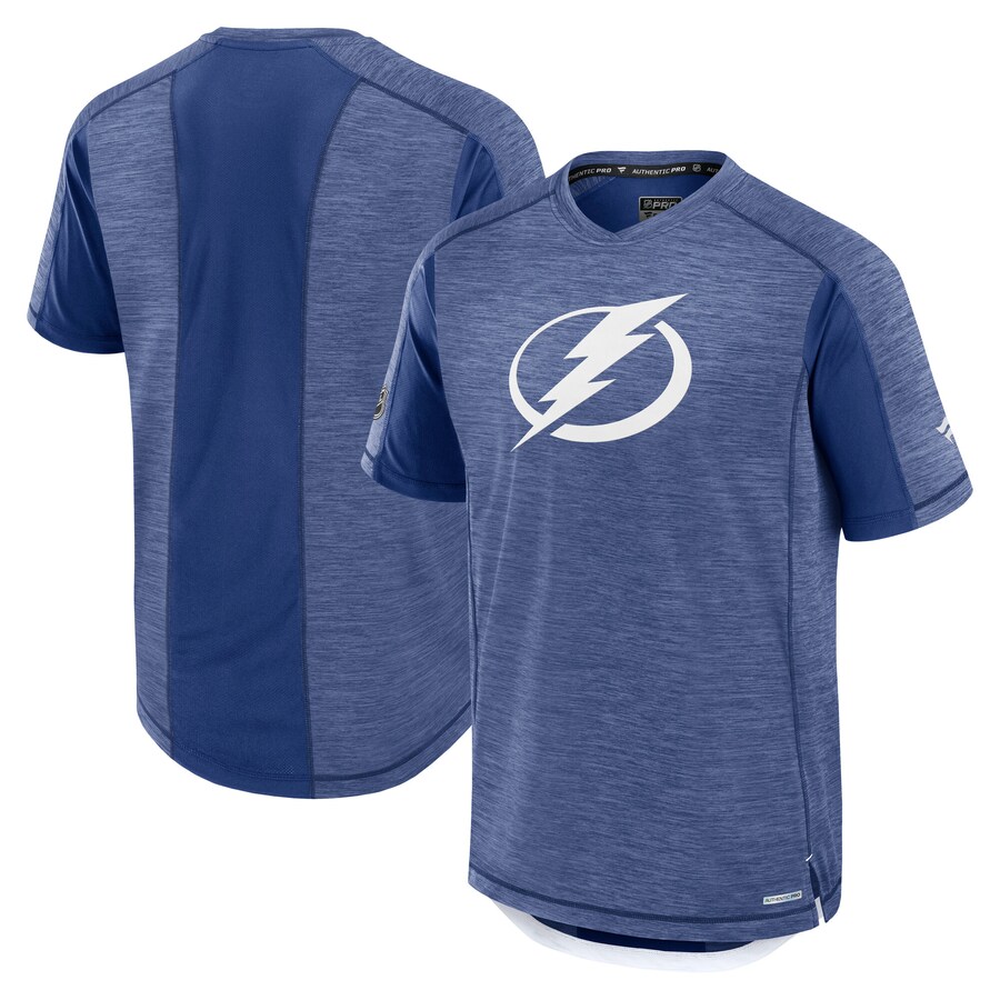 Men's Tampa Bay Lightning Fanatics Blue Authentic Pro Rink Tech T-Shirt