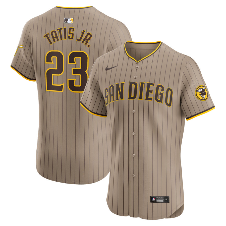 Men's San Diego Padres Fernando Tatis Jr. Nike Sand Alternate Elite Player Jersey