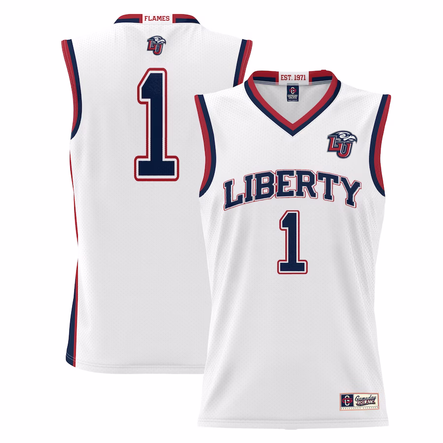 #1  Liberty Flames GameDay Greats  Lightweight Basketball Jersey - White