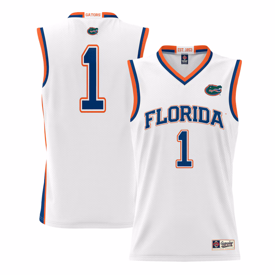Youth GameDay Greats #70 White Florida Gators Lightweight Basketball Jersey