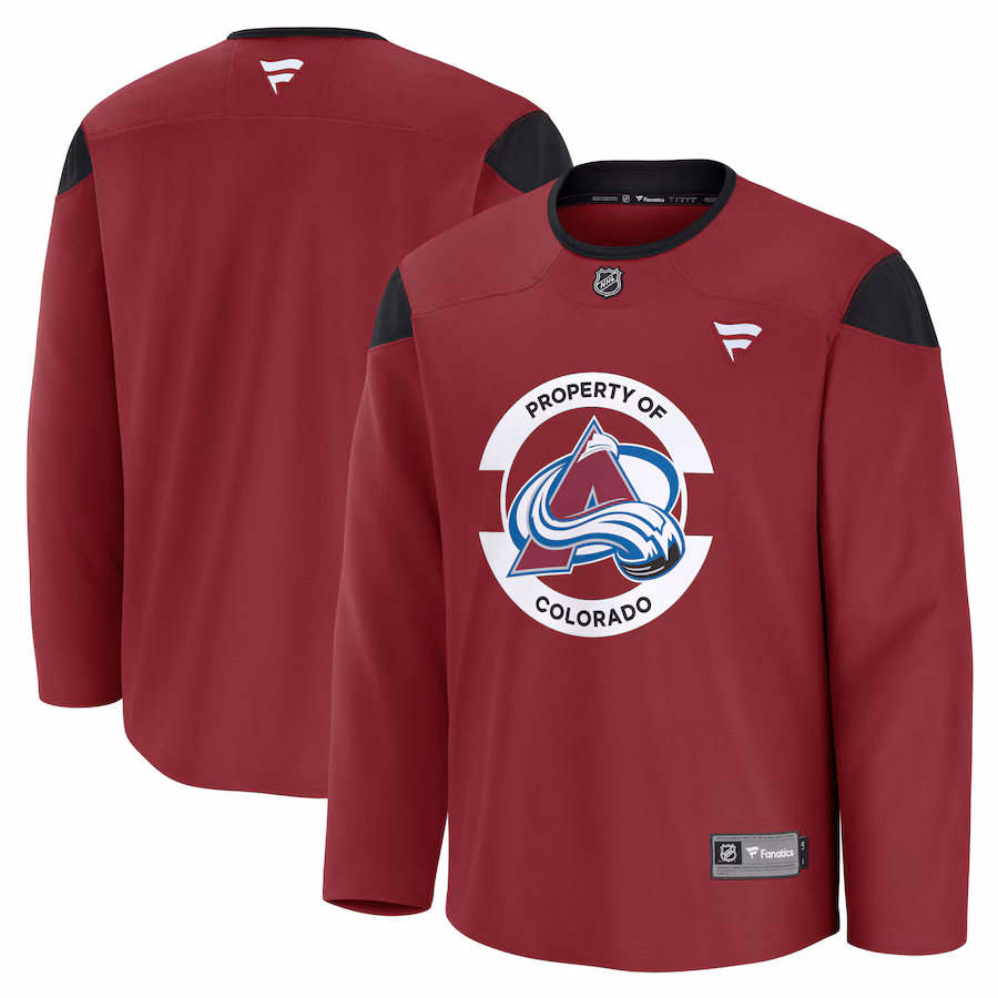 Men's Colorado Avalanche Fanatics Burgundy Team Practice Jersey