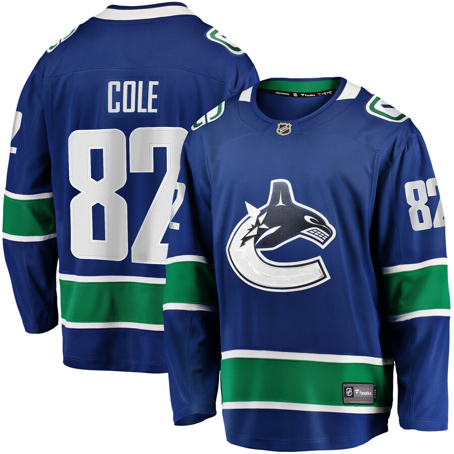 Men's Vancouver Canucks Ian Cole Fanatics Branded Blue Home Breakaway Jersey