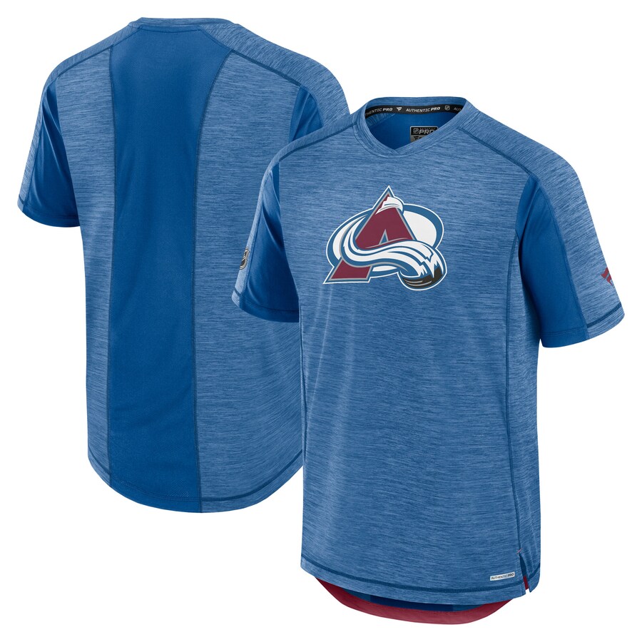 Men's Colorado Avalanche Fanatics Blue Authentic Pro Rink Tech T-Shirt