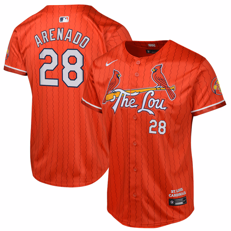 Youth St. Louis Cardinals Nolan Arenado Nike Red 2024 City Connect Limited Player Jersey