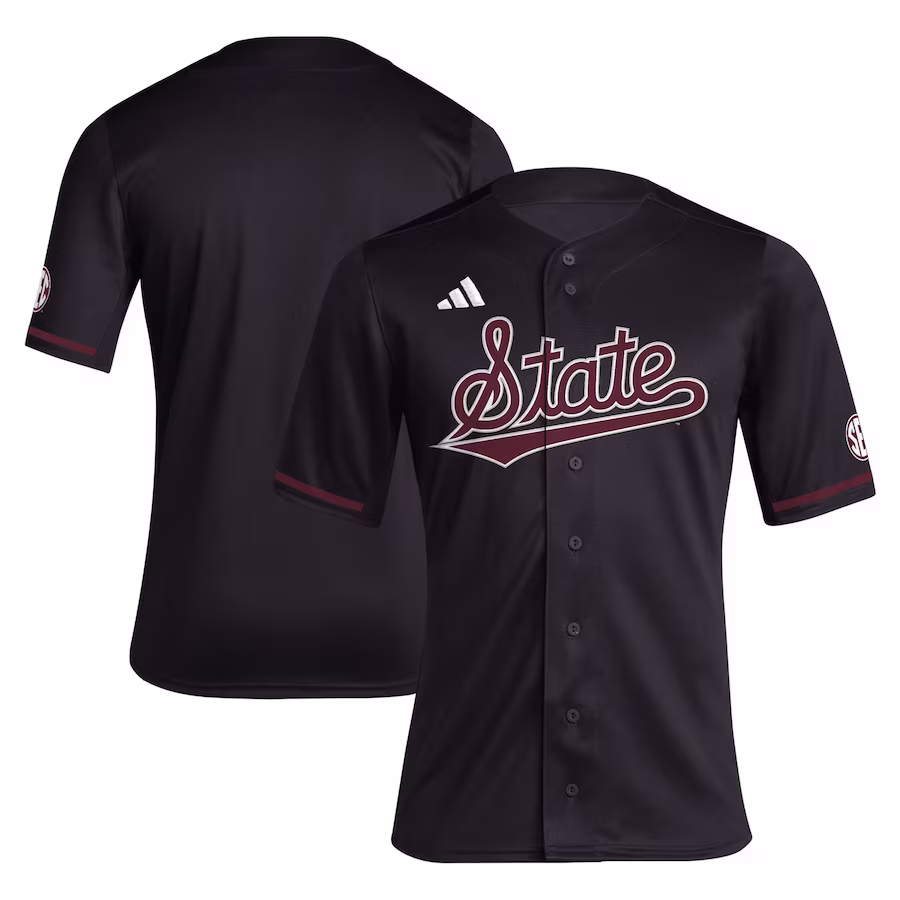 Mississippi State Bulldogs adidas Replica Baseball Jersey - Black
