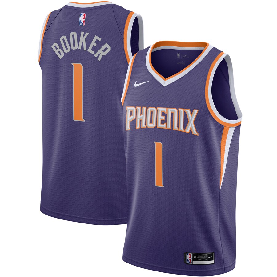 Men's Phoenix Suns Devin Booker Nike Purple 2020/21 Swingman Jersey - Icon Edition