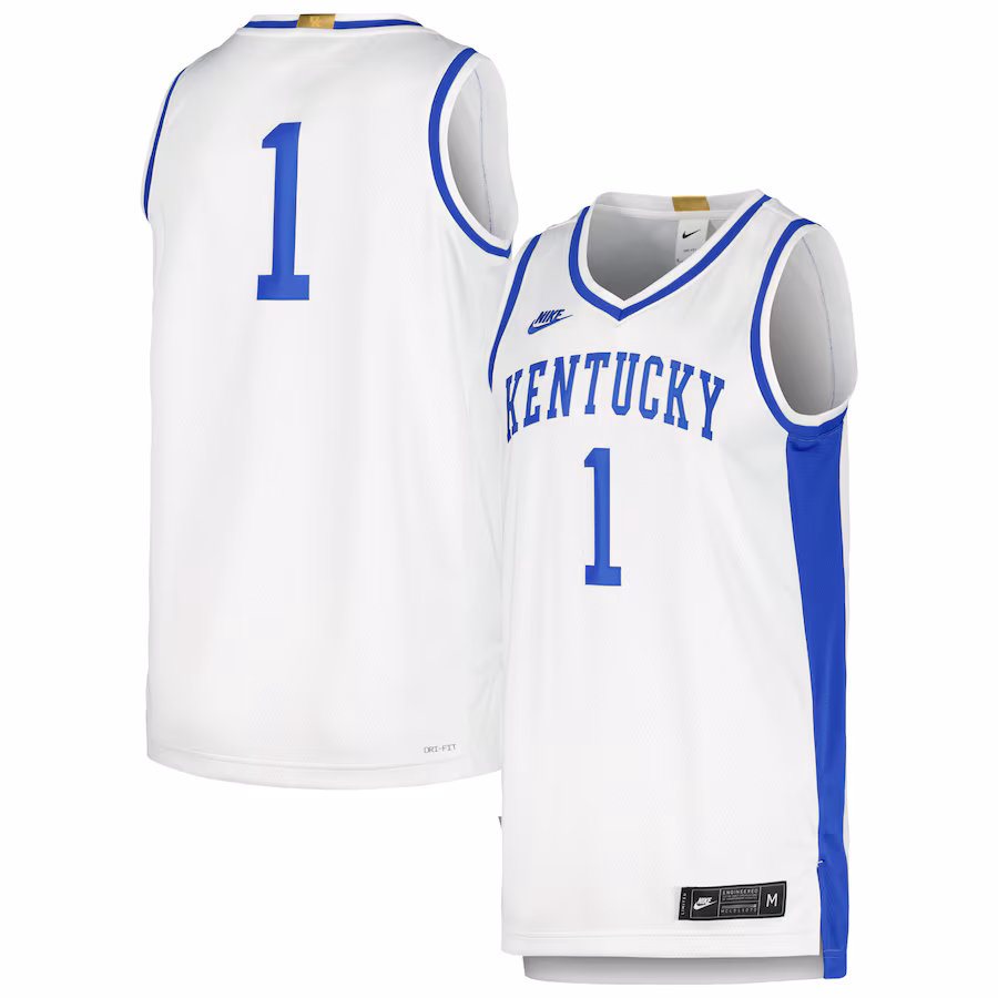 #1 Kentucky Wildcats Nike Limited Retro Jersey - White