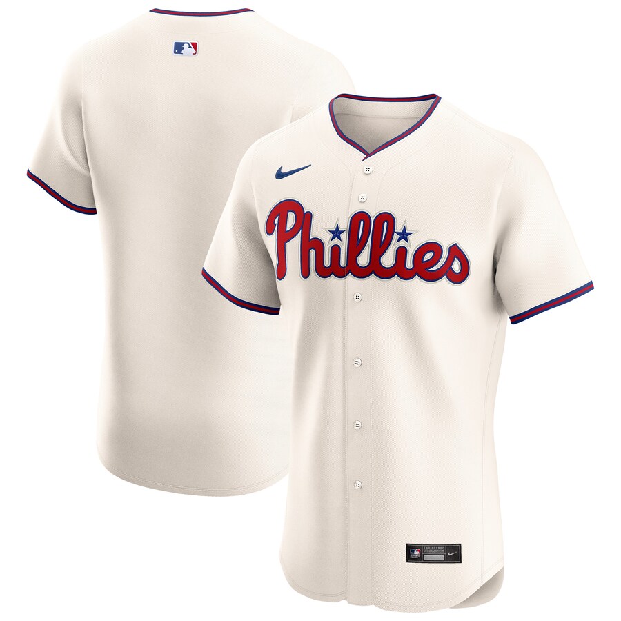 Men's Philadelphia Phillies Nike Cream Alternate Elite Jersey