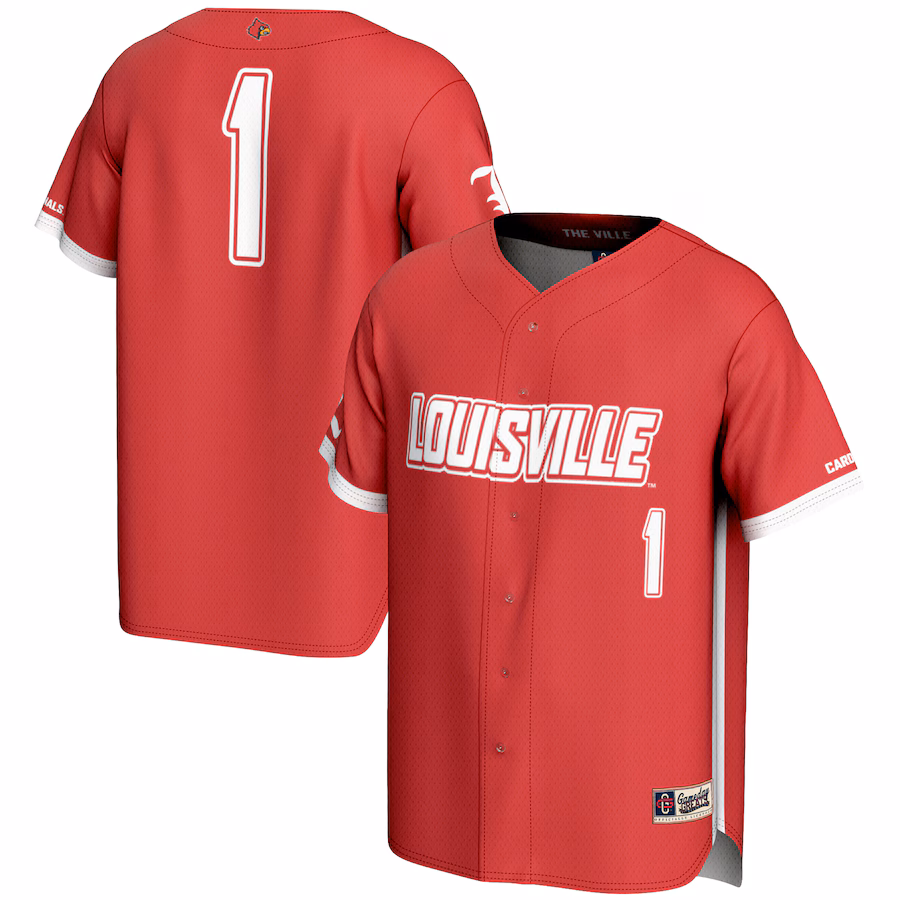 Youth GameDay Greats #1 Red Louisville Cardinals Lightweight Baseball Fashion Jersey