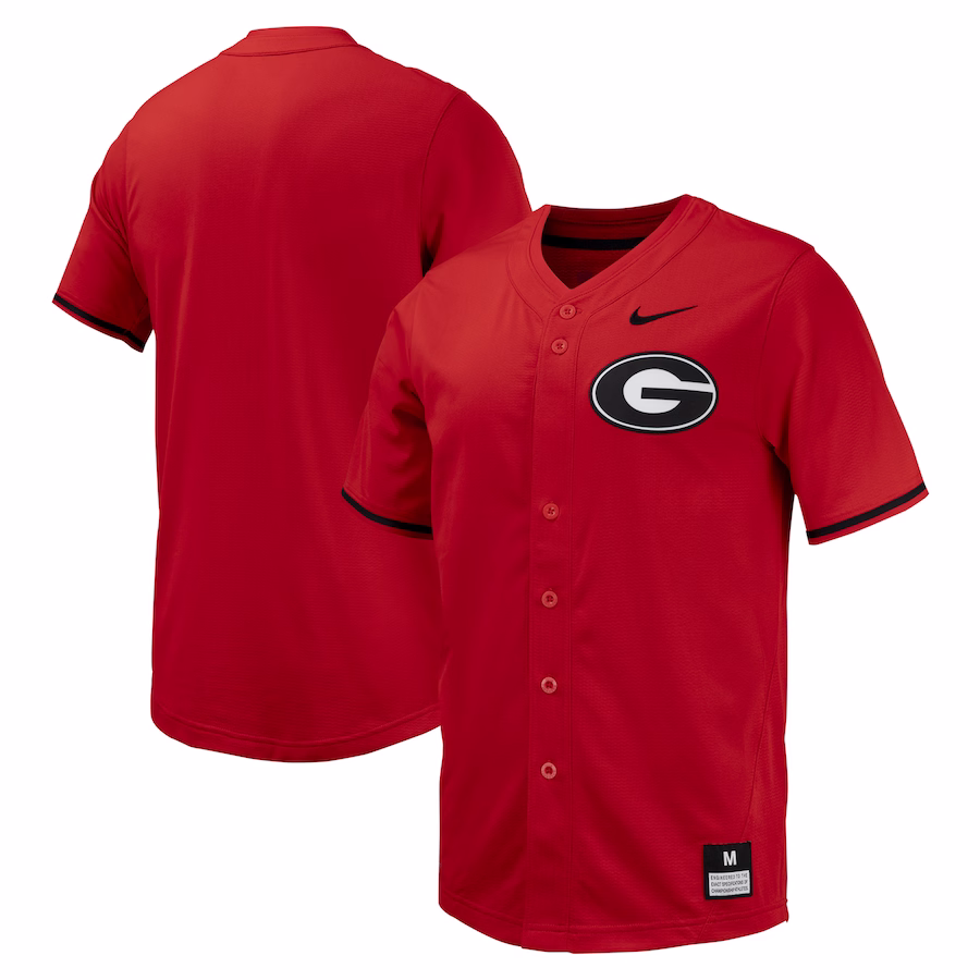 Georgia Bulldogs Nike Replica Full-Button Baseball Jersey - Red