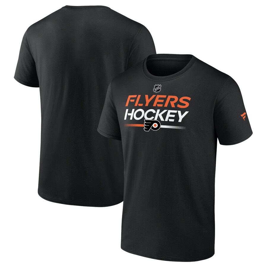 Men's Philadelphia Flyers Fanatics Black Authentic Pro Primary T-Shirt