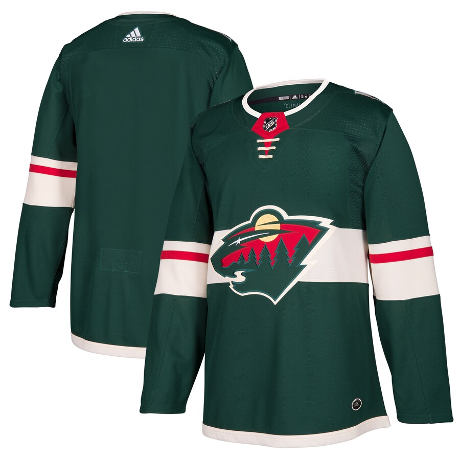 Men's Minnesota Wild adidas Green Home Authentic Blank Jersey
